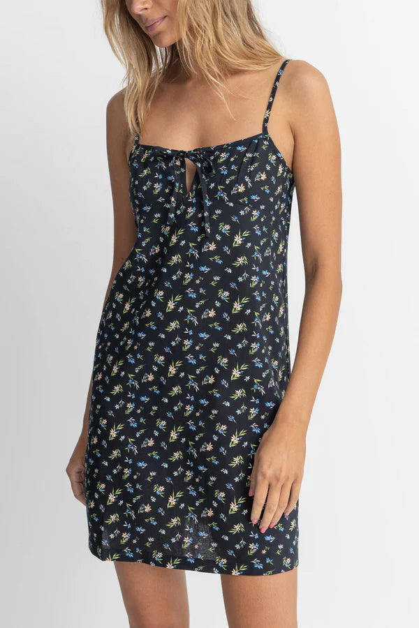 RHYTHM FLEUR FLORAL KEYHOLE SLIP DRESS