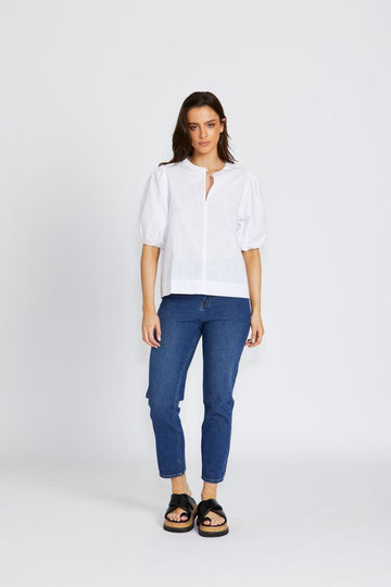 FLORANCE BOHEMIA LILITH TOP - WHITE