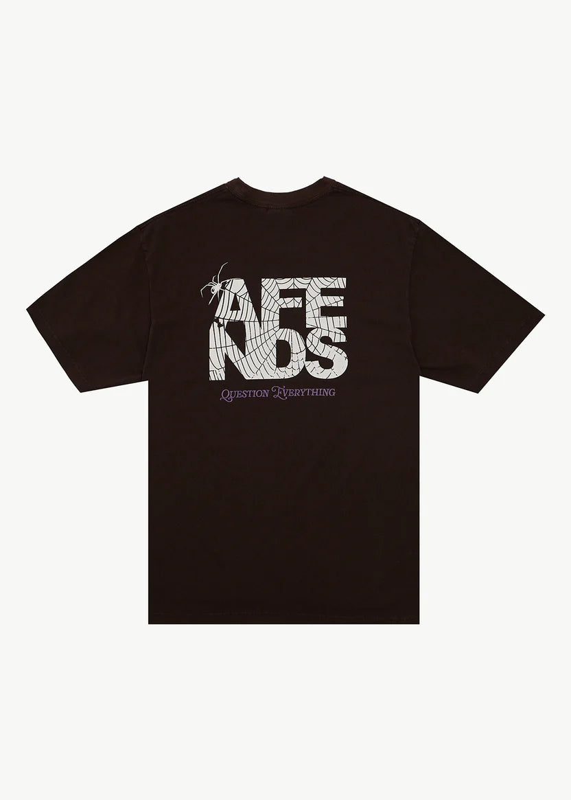 AFENDS FUNNEL RECYCLED RETRO TEE - WASHED COFFEE