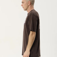 AFENDS FUNNEL RECYCLED RETRO TEE - WASHED COFFEE
