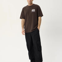AFENDS FUNNEL RECYCLED RETRO TEE - WASHED COFFEE