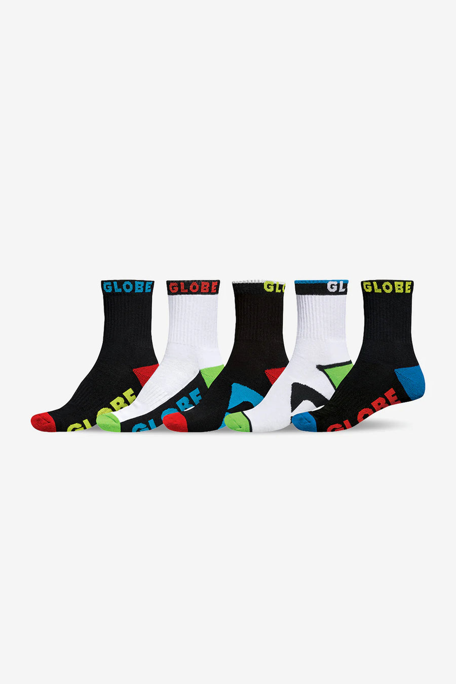 GLOBE BOYS CREW SPORT SOCK 5 PACK
