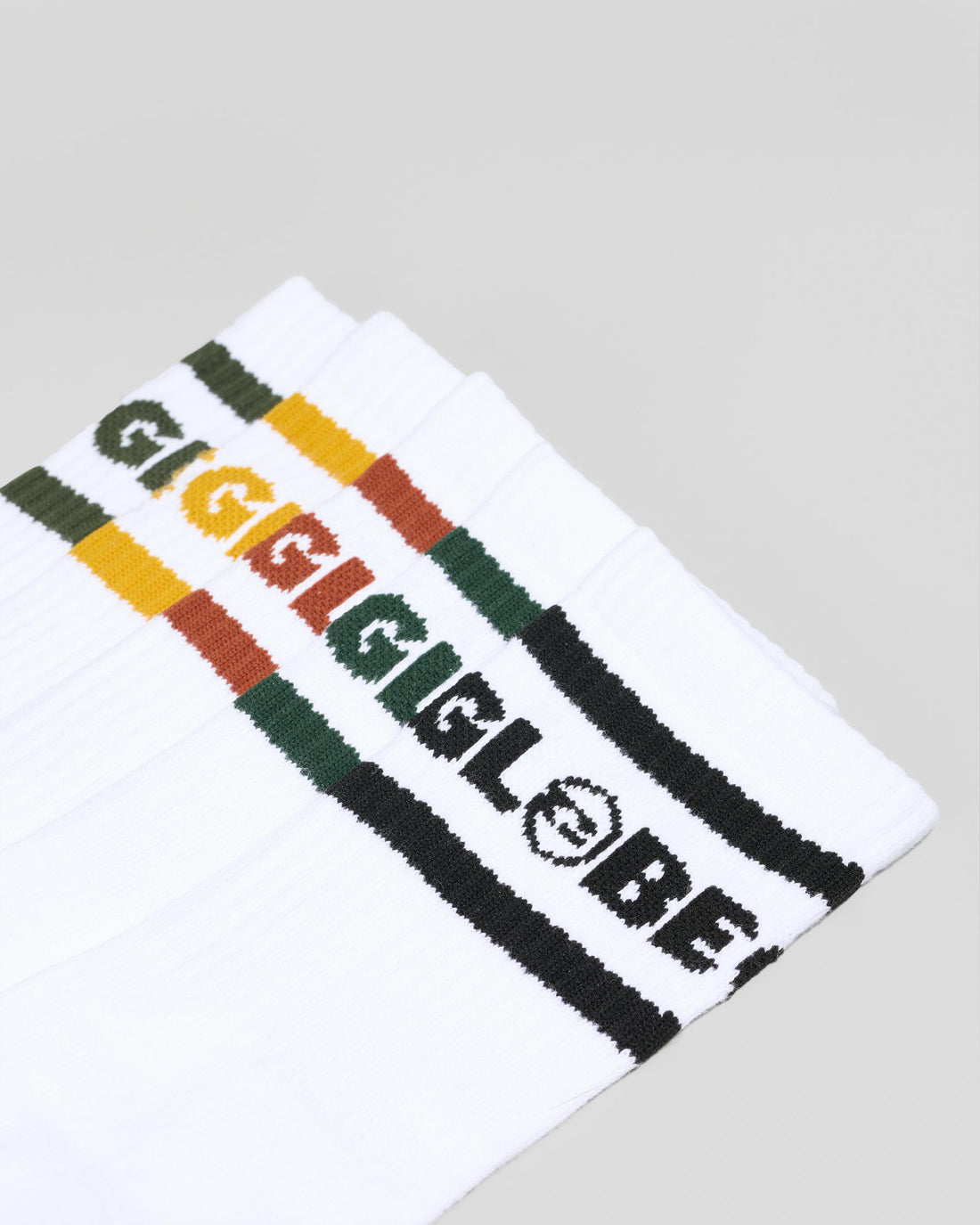 GLOBE TILT HI CREW SOCK FIVE PACK - WHITE