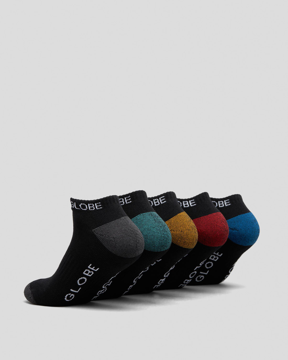 GLOBE INGLES ANKLE SOCKS FIVE PACK - BLACK