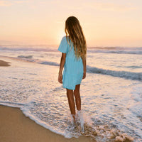 ROXY GIRLS PACIFIC POOLS DRESS - SKY BLUE