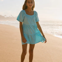 ROXY GIRLS PACIFIC POOLS DRESS - SKY BLUE