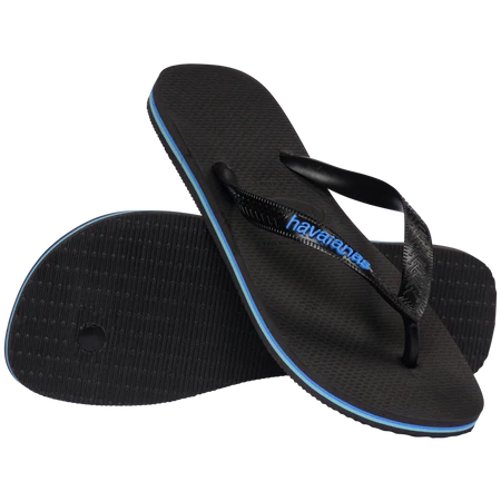 HAVAIANAS LOGO FILETE FC - BLACK/BLACK/BLUE