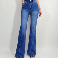 COUNTRY DENIM FLARES - MID BLUE