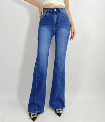 COUNTRY DENIM FLARES - MID BLUE