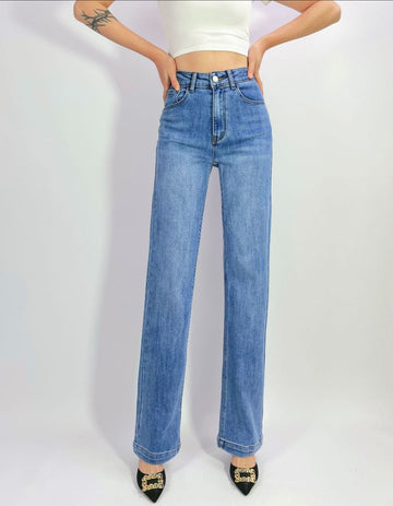 COUNTRY DENIM STRAIGHT LEG - LIGHT MID BLUE