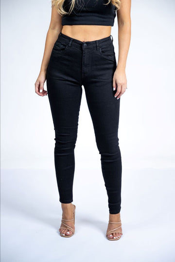 COUNTRY DENIM SKINNY LEG STRECTHY BLACK
