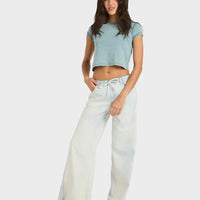 BILLABONG JADE SALTWASHED ELASTIC PANT - BLUE MIST