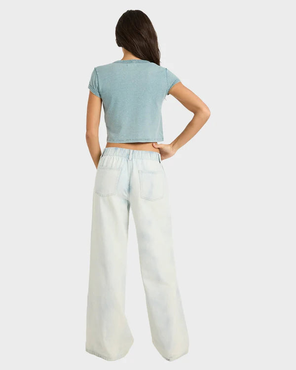 BILLABONG JADE SALTWASHED ELASTIC PANT - BLUE MIST