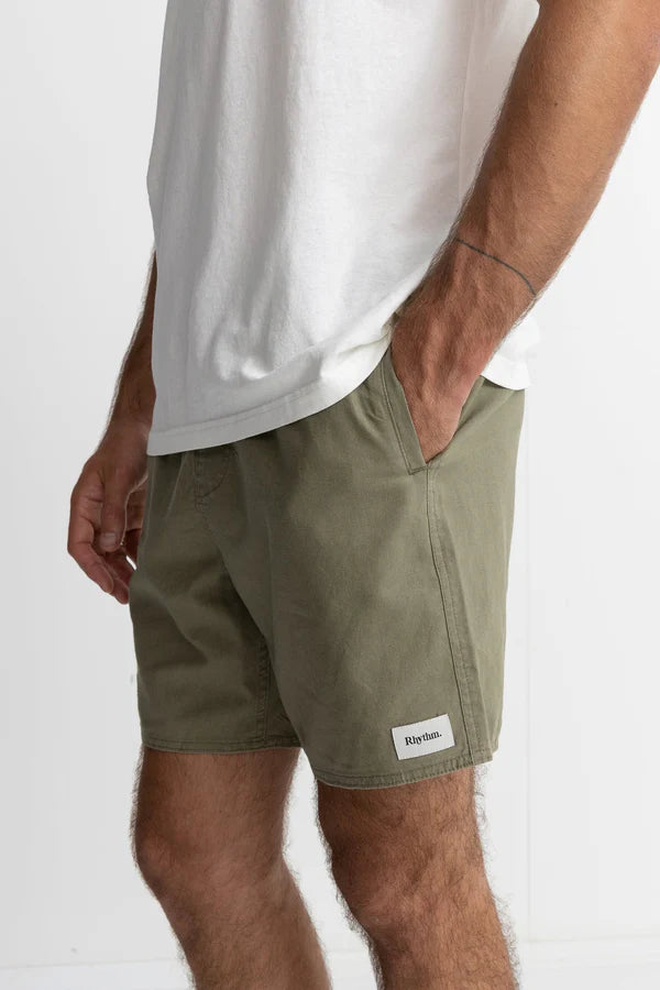 RHYTHM CLASSIC LINEN JAM SHORT - OLIVE