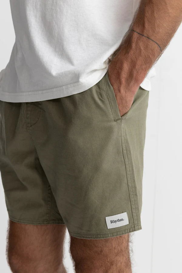 RHYTHM CLASSIC LINEN JAM SHORT - OLIVE