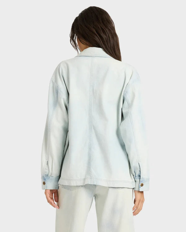 BILLABONG JADE SALTWASHED LONG SLEEVE WVN - BLUE MIST