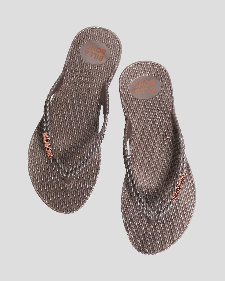 BILLABONG KICK BACK THONG - METALLIC COCO