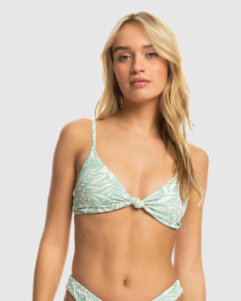 ROXY RIB KNOT BIKINI TOP