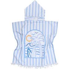 Kids Towel Poncho - Summertime Blue