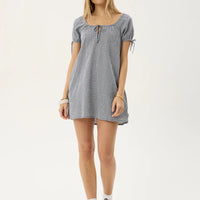 AFENDS LENNI MINI DRESS - INDY NAVY CHECK