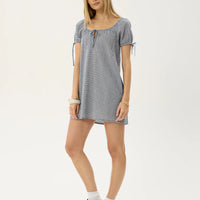 AFENDS LENNI MINI DRESS - INDY NAVY CHECK