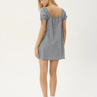 AFENDS LENNI MINI DRESS - INDY NAVY CHECK