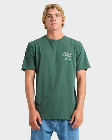 QUIKSILVER PEACE SHORT SLEEVE - TREKKING GREEN
