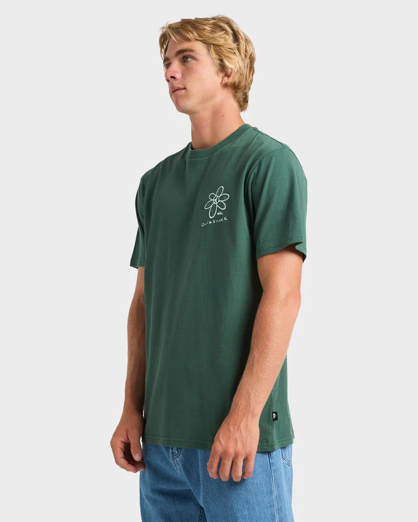 QUIKSILVER PEACE SHORT SLEEVE - TREKKING GREEN