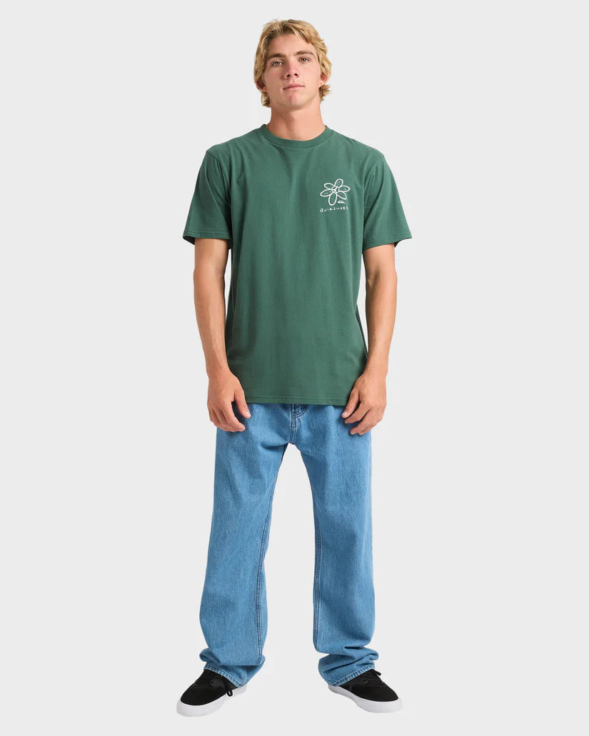 QUIKSILVER PEACE SHORT SLEEVE - TREKKING GREEN