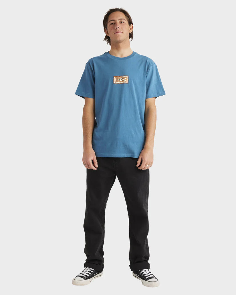 QUIKSILVER  MIND TEMPLE SS - BLUESTEEL