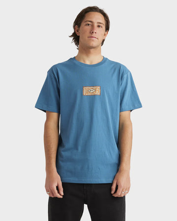 QUIKSILVER  MIND TEMPLE SS - BLUESTEEL