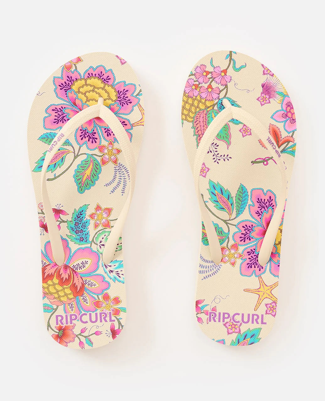 RIP CURL MIXED BLOOM OPEN TOE - PINK/WHITE