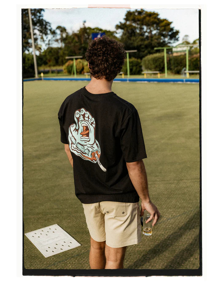SANTA CRUZ POPSICLE HAND MEN'S T-SHIRT - OFF BLACK