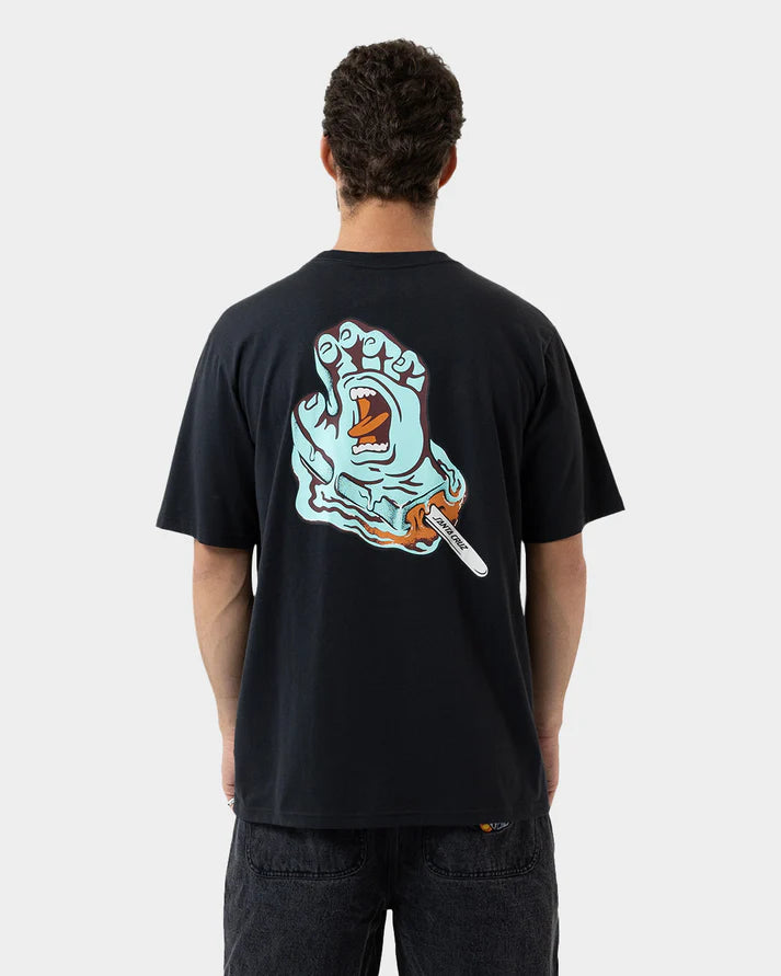 SANTA CRUZ POPSICLE HAND MEN'S T-SHIRT - OFF BLACK