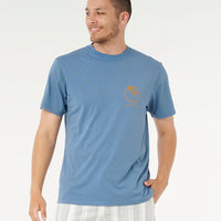 RIP CURL MOD CALI TWO PALMS TEE - BLUEFIN