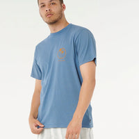 RIP CURL MOD CALI TWO PALMS TEE - BLUEFIN