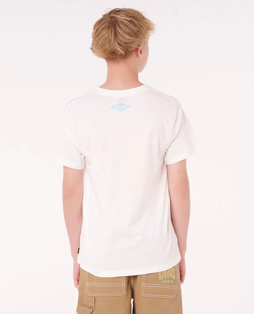 RIP CURL ISLAND PARADISO LOGO TEE - BOY - BONE