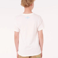 RIP CURL ISLAND PARADISO LOGO TEE - BOY - BONE