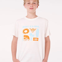 RIP CURL ISLAND PARADISO LOGO TEE - BOY - BONE