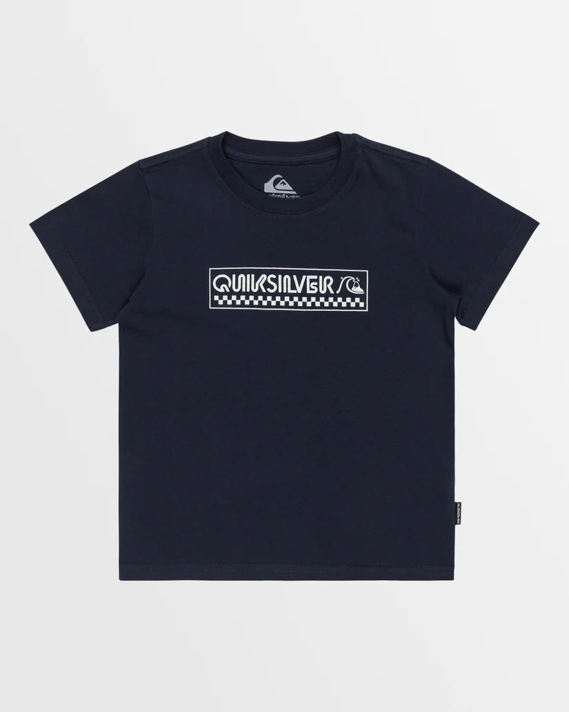 QUIKSILVER BUBBLE CHECK SS BOY - DARK NAVY