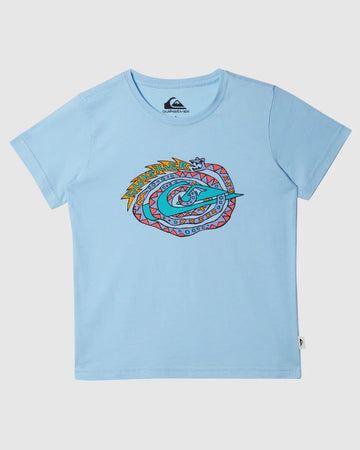 QUIKSILVER ELECTRIC RATTLE SS BOY - AIRY BLUE