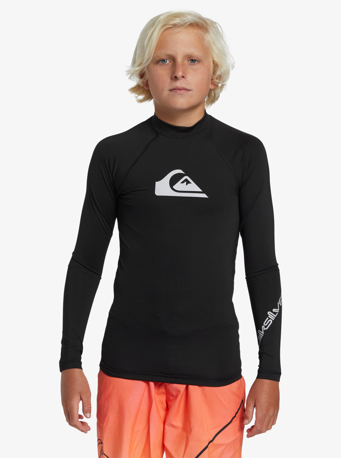 QUIKSILVER ALL TIME LONG SLEEVE - BOYS- BLACK 8-16YRS