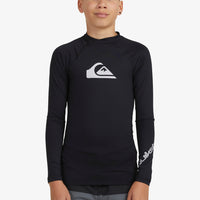 QUIKSILVER ALL TIME LONG SLEEVE - BOYS- BLACK 8-16YRS