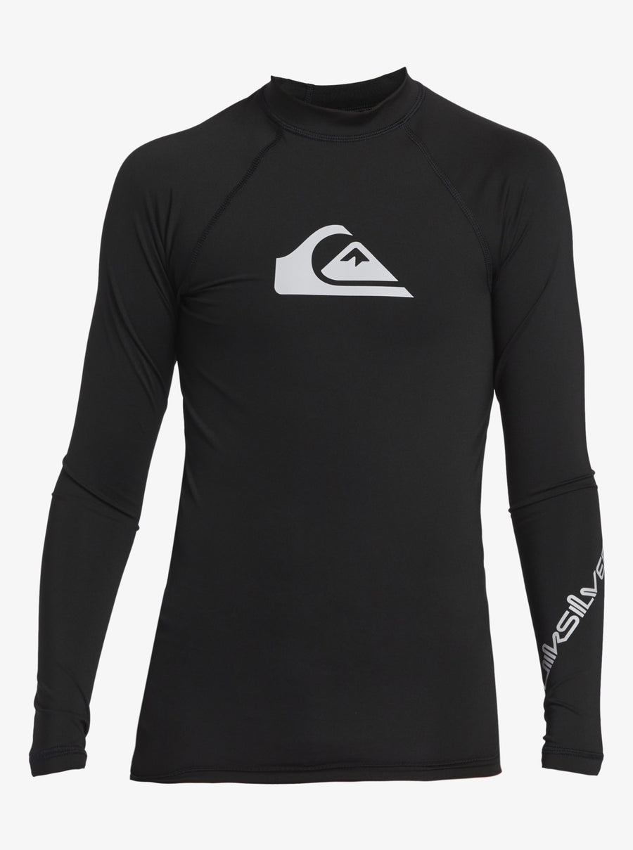 QUIKSILVER ALL TIME LONG SLEEVE - BOYS- BLACK 8-16YRS