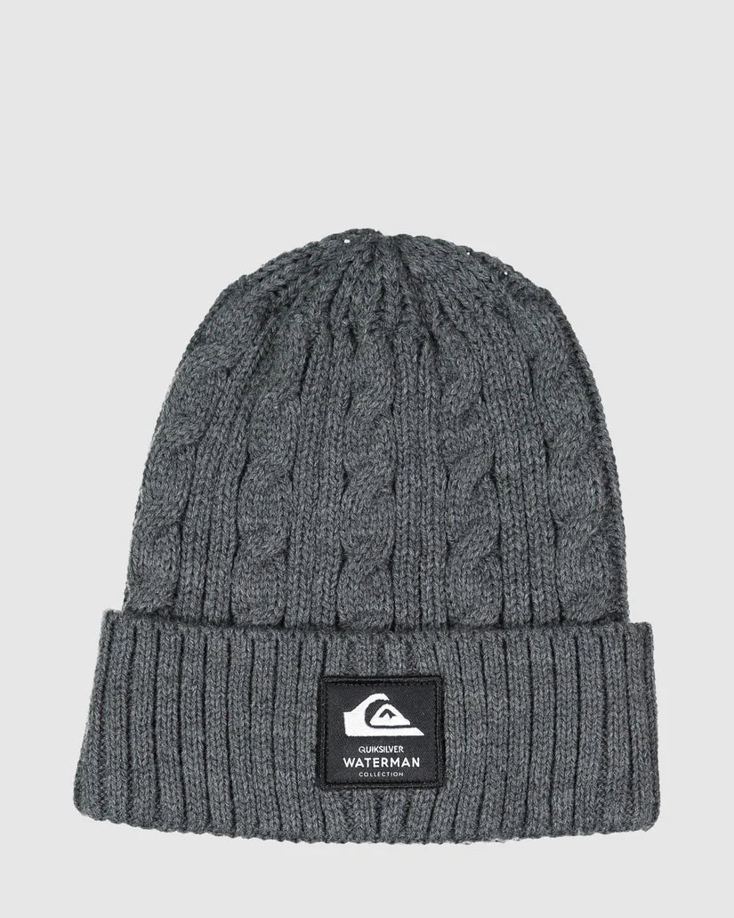 QUIKSILVER CABLE BEANIE - CHARCOAL HEATHER