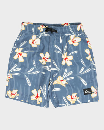 QUIKSILVER EVERYDAY STRAIGHT VOLLEY 17NB - CHINA BLUE DUSTY FLORAL