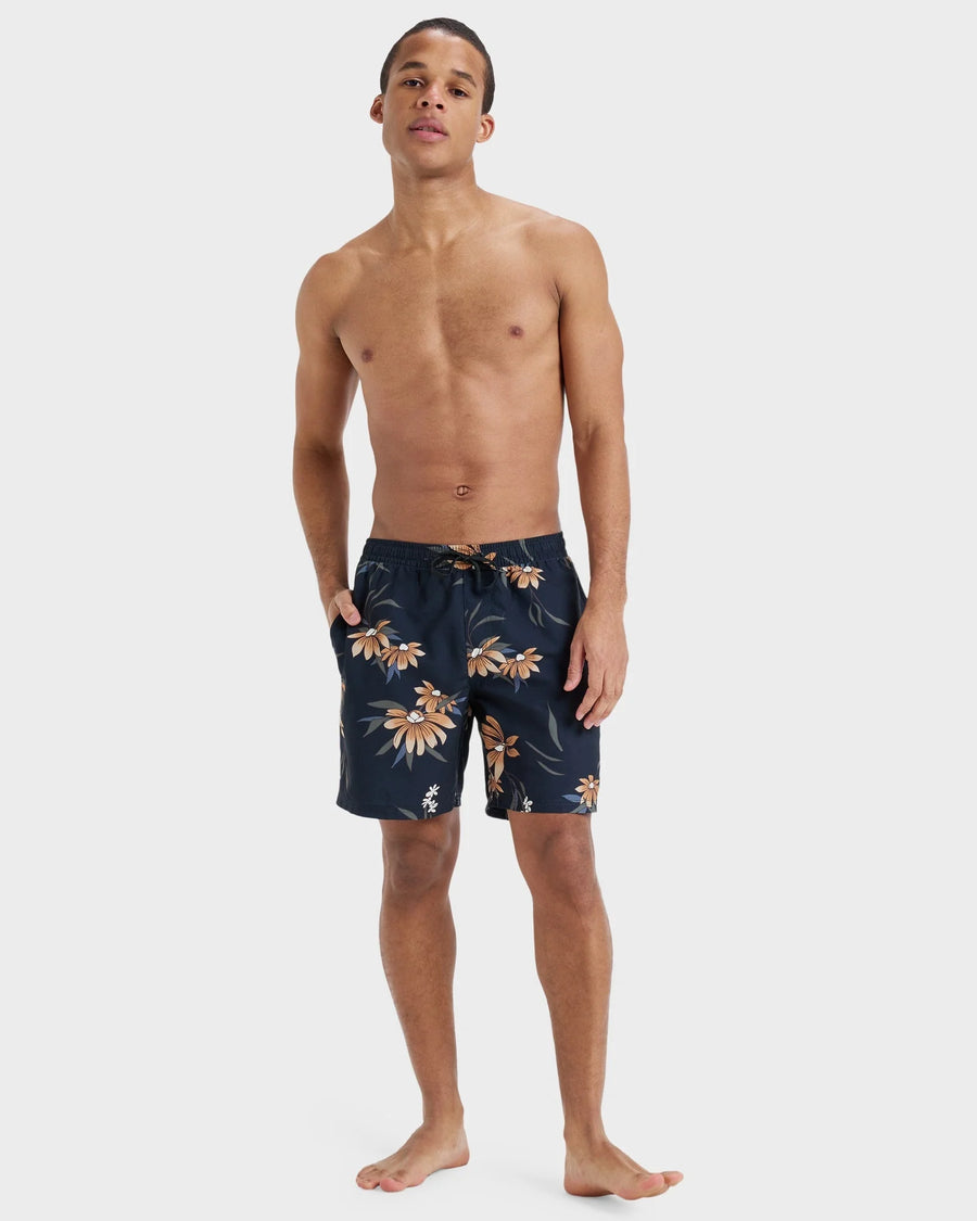 QUIKSILVER EVERYDAY STRAIGHT VOLLEY 17NB - BLACK COASTAL FLORAL