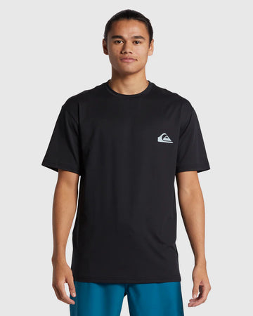 QUIKSILVER MEN'S EVERYDAY SURF TEE SHORT SLEEVE UPF 50 - BLACK