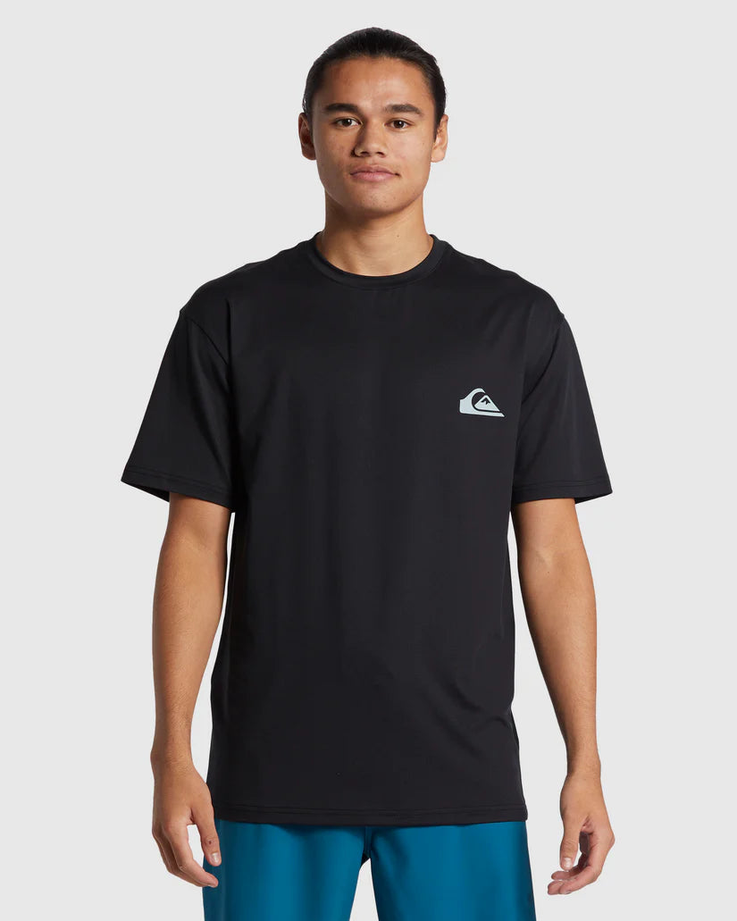 QUIKSILVER MEN'S EVERYDAY SURF TEE SHORT SLEEVE UPF 50 - BLACK