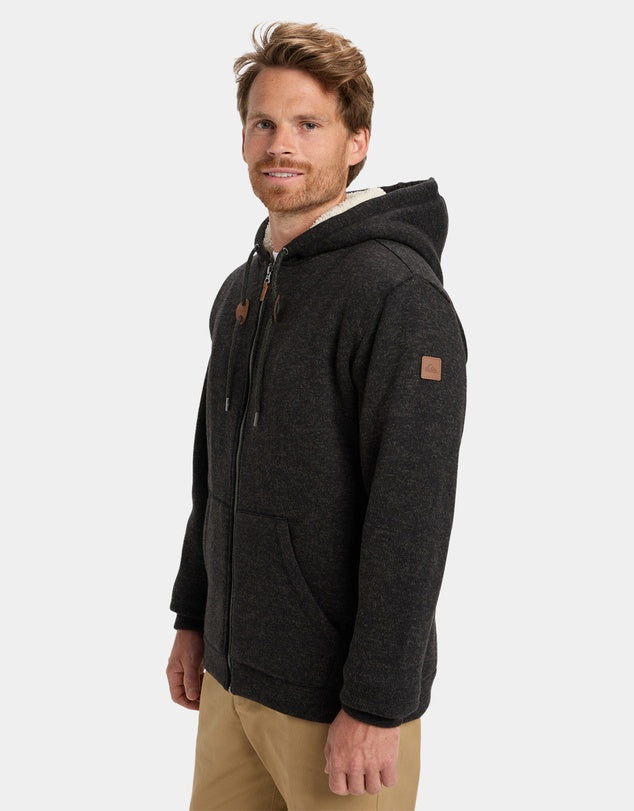 QUIKSILVER KELLER SHERPA - BLACK HEATHER